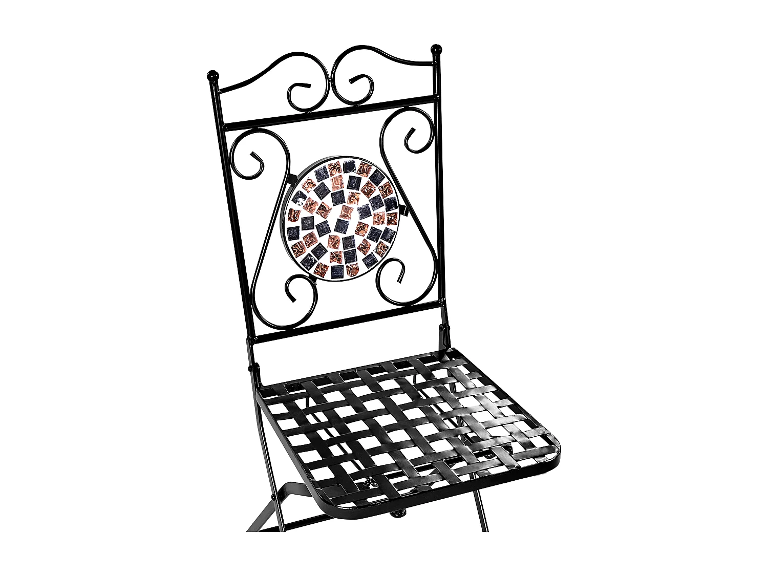 Lot de 2 chaises de jardin CARPINO Métal Noir