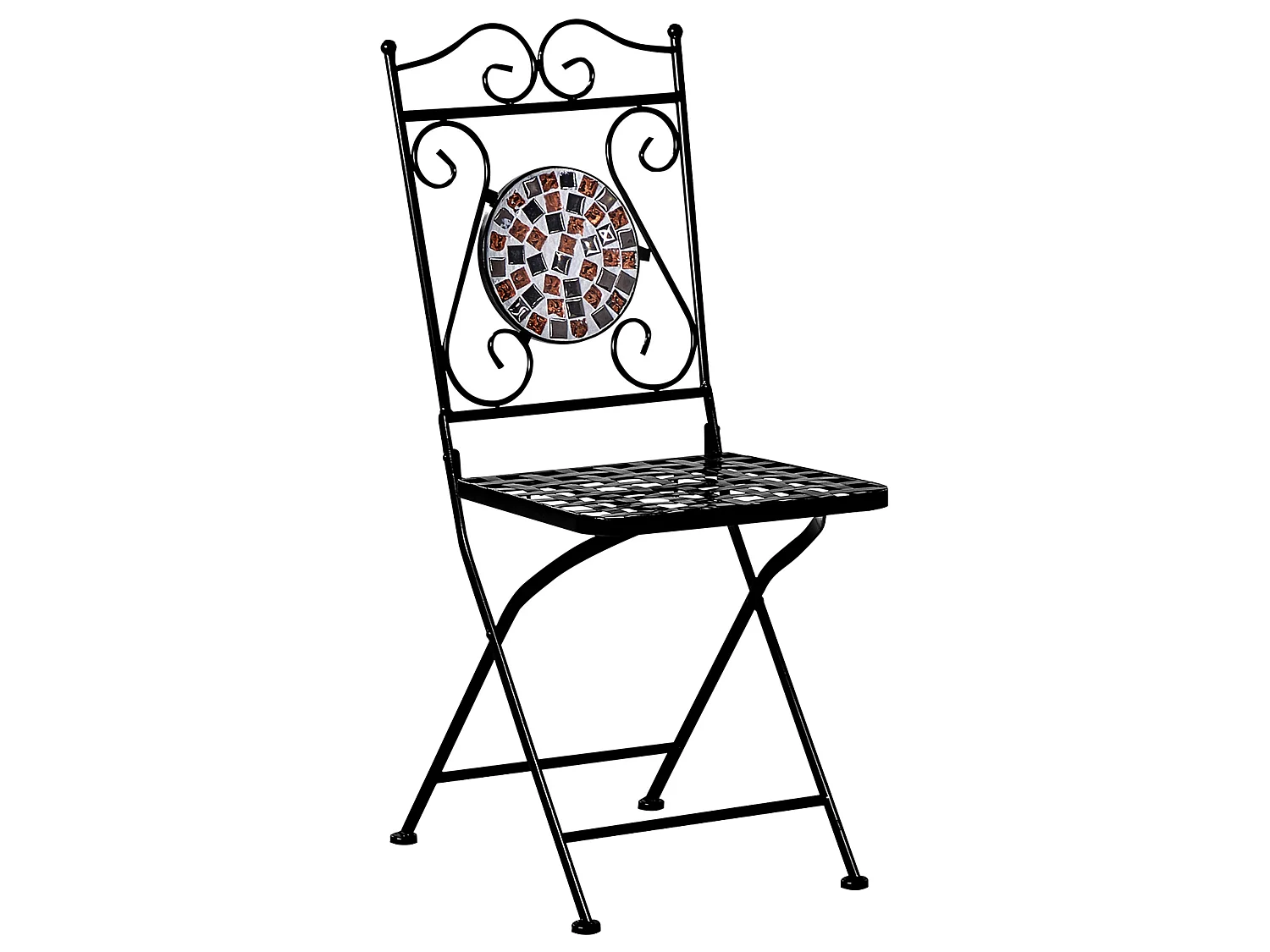 Lot de 2 chaises de jardin CARPINO Métal Noir