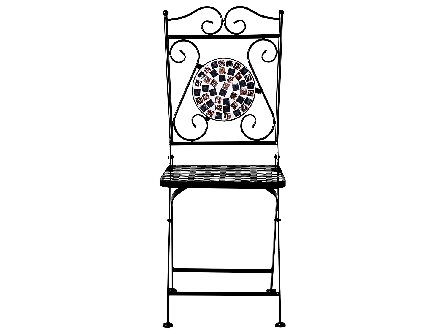 Lot de 2 chaises de jardin CARPINO Métal Noir