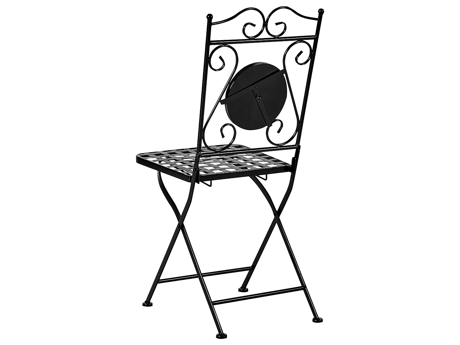 Lot de 2 chaises de jardin CARPINO Métal Noir