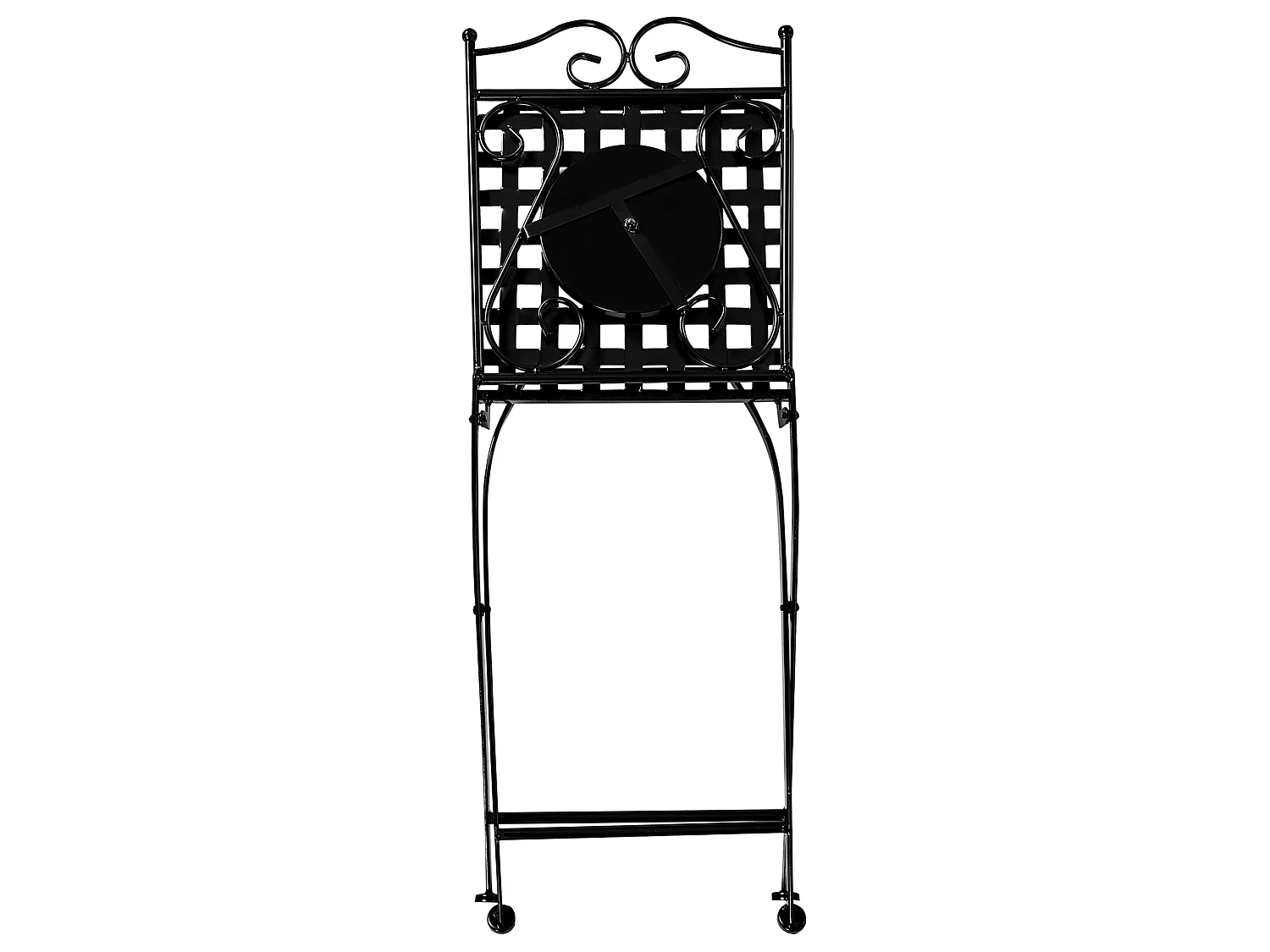 Lot de 2 chaises de jardin CARPINO Métal Noir