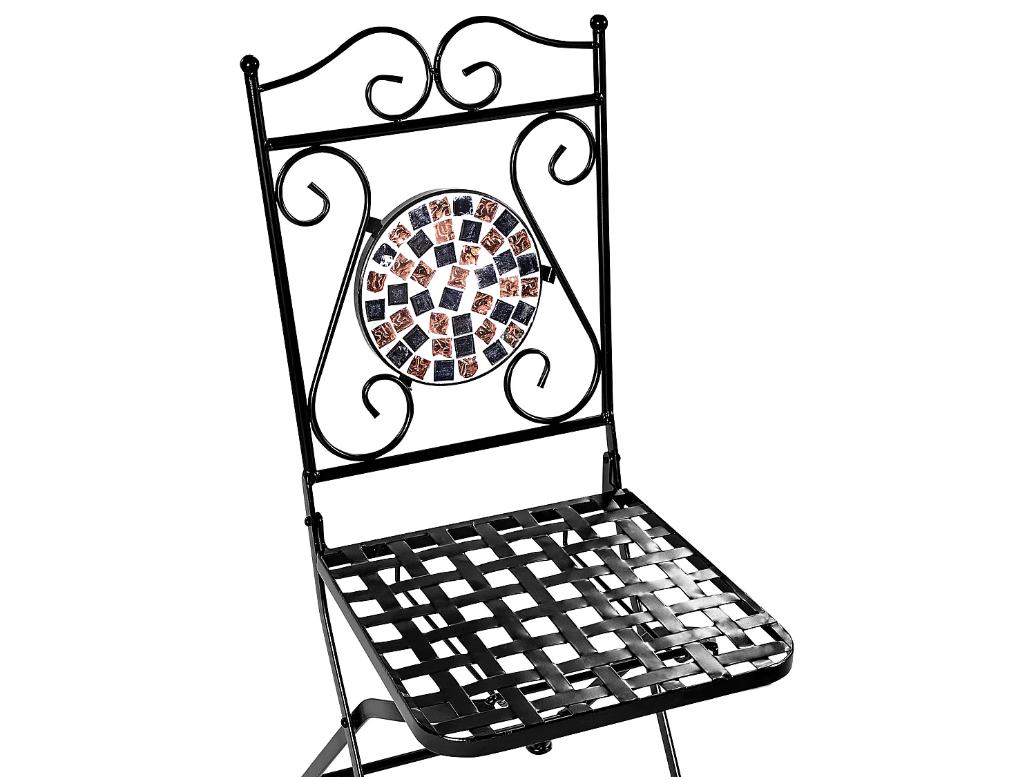 Lot de 2 chaises de jardin CARPINO Métal Noir