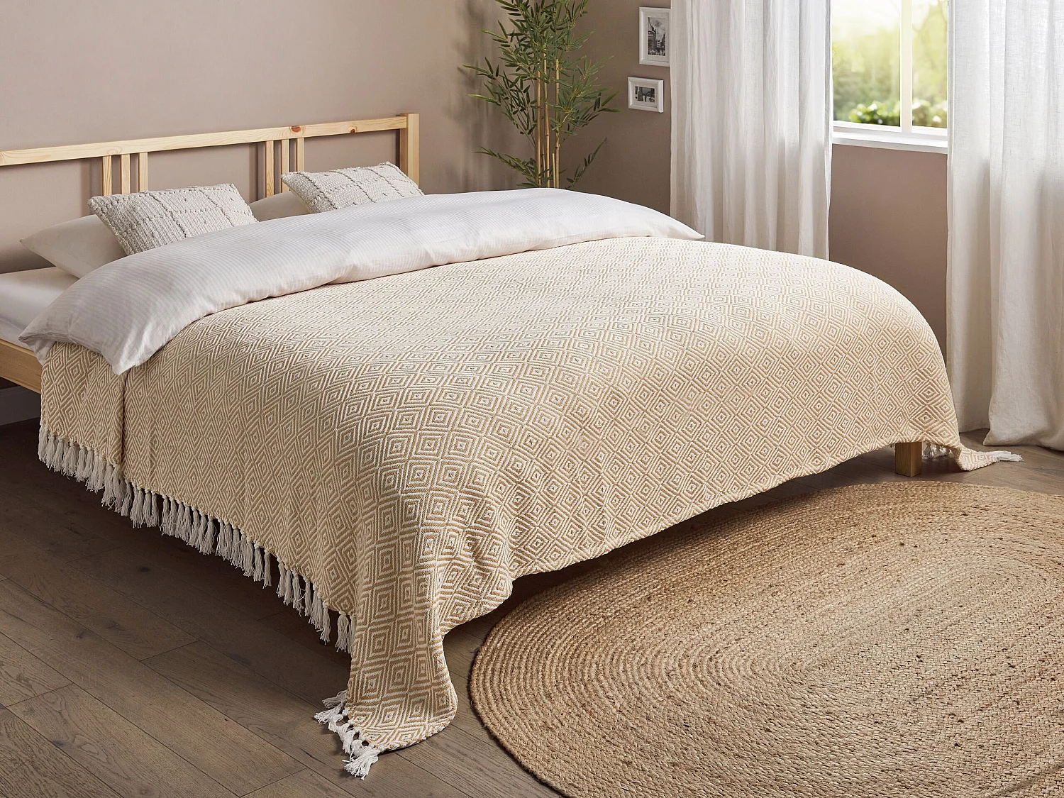 Couvre-lits TOUTLI Coton 220 x 240 cm Beige