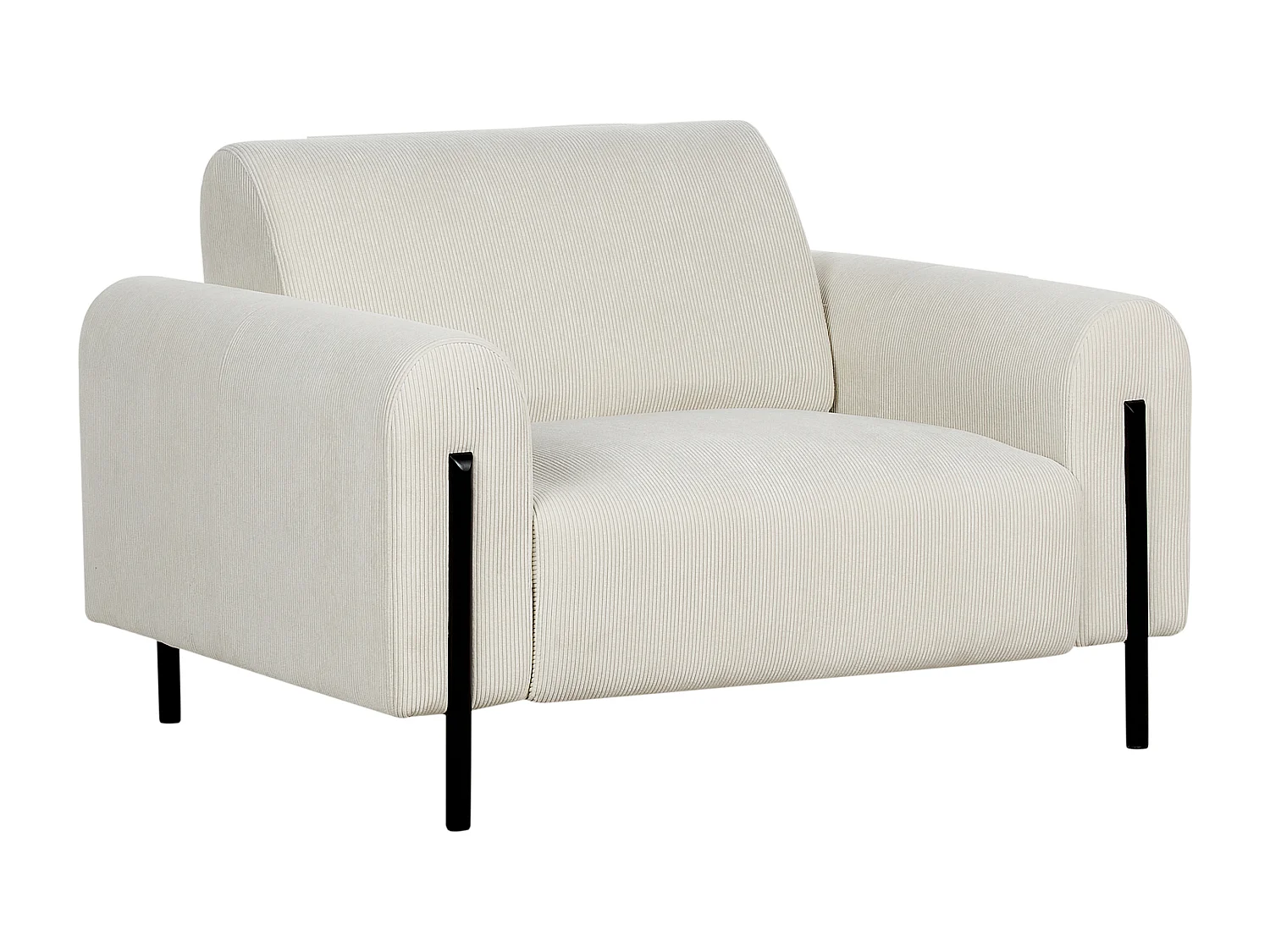 Sillón ASKIM Pana Blanco crema