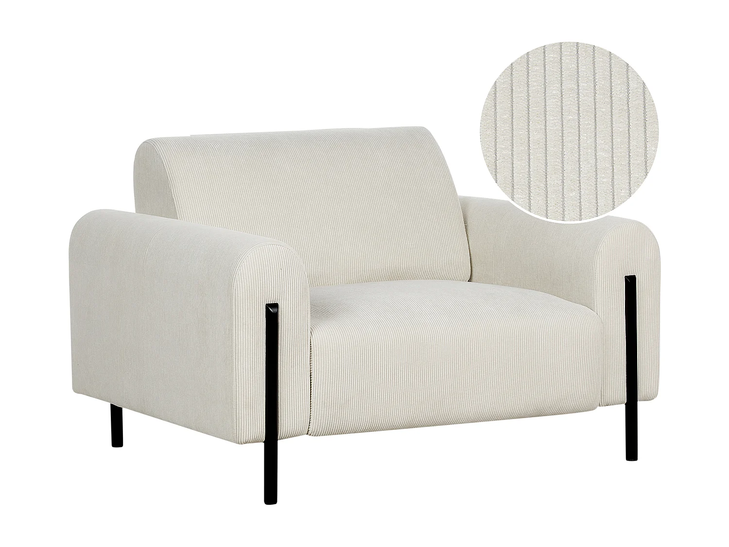 Fauteuil ASKIM Corduroy Gebroken wit