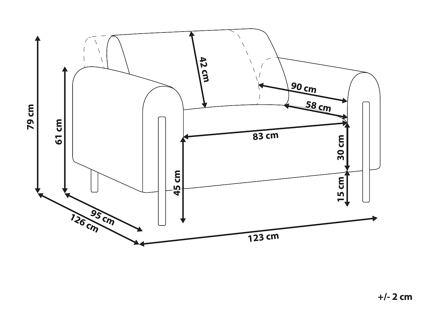Fauteuil ASKIM Corduroy Gebroken wit