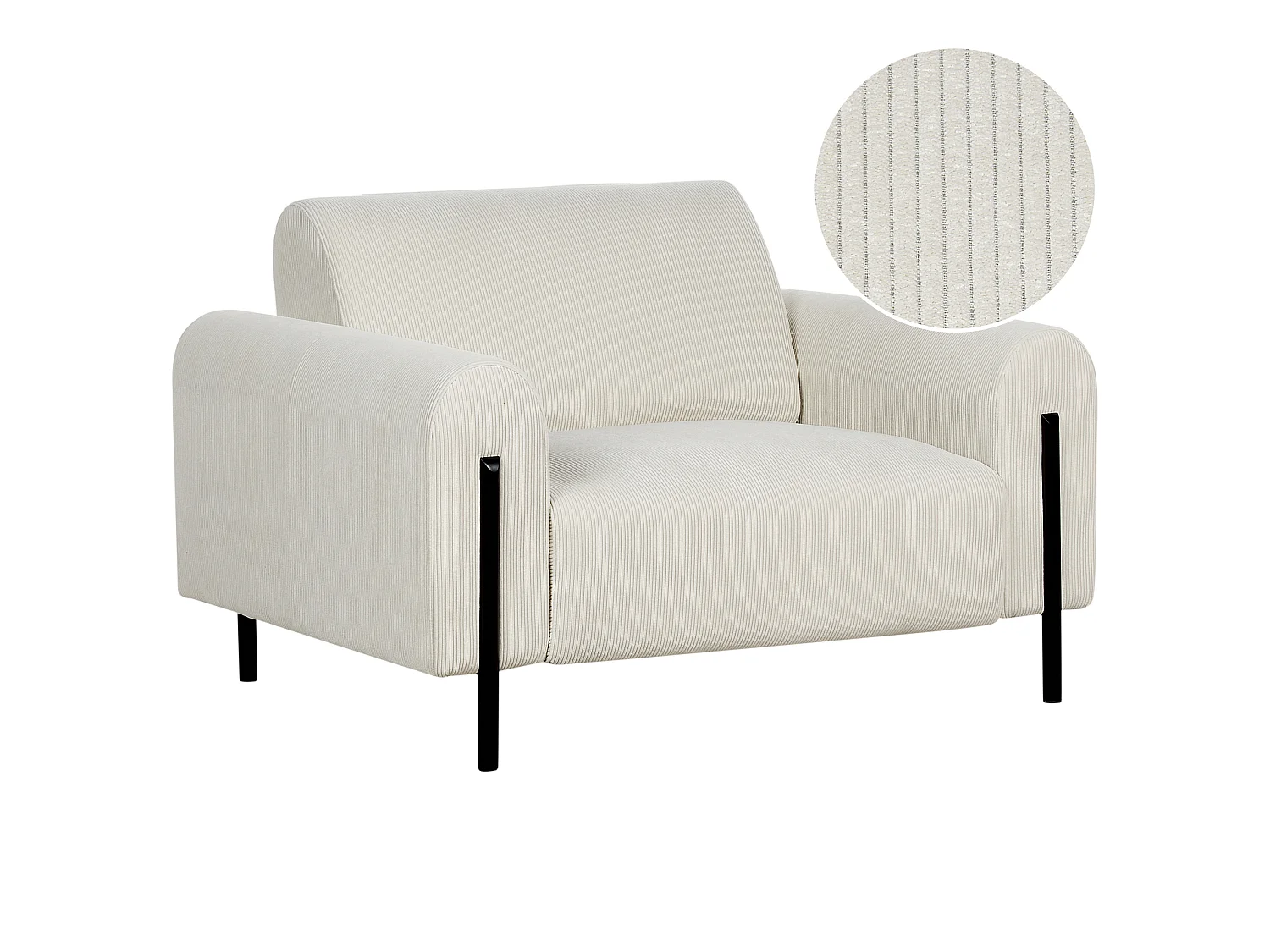 Fauteuil ASKIM Corduroy Gebroken wit