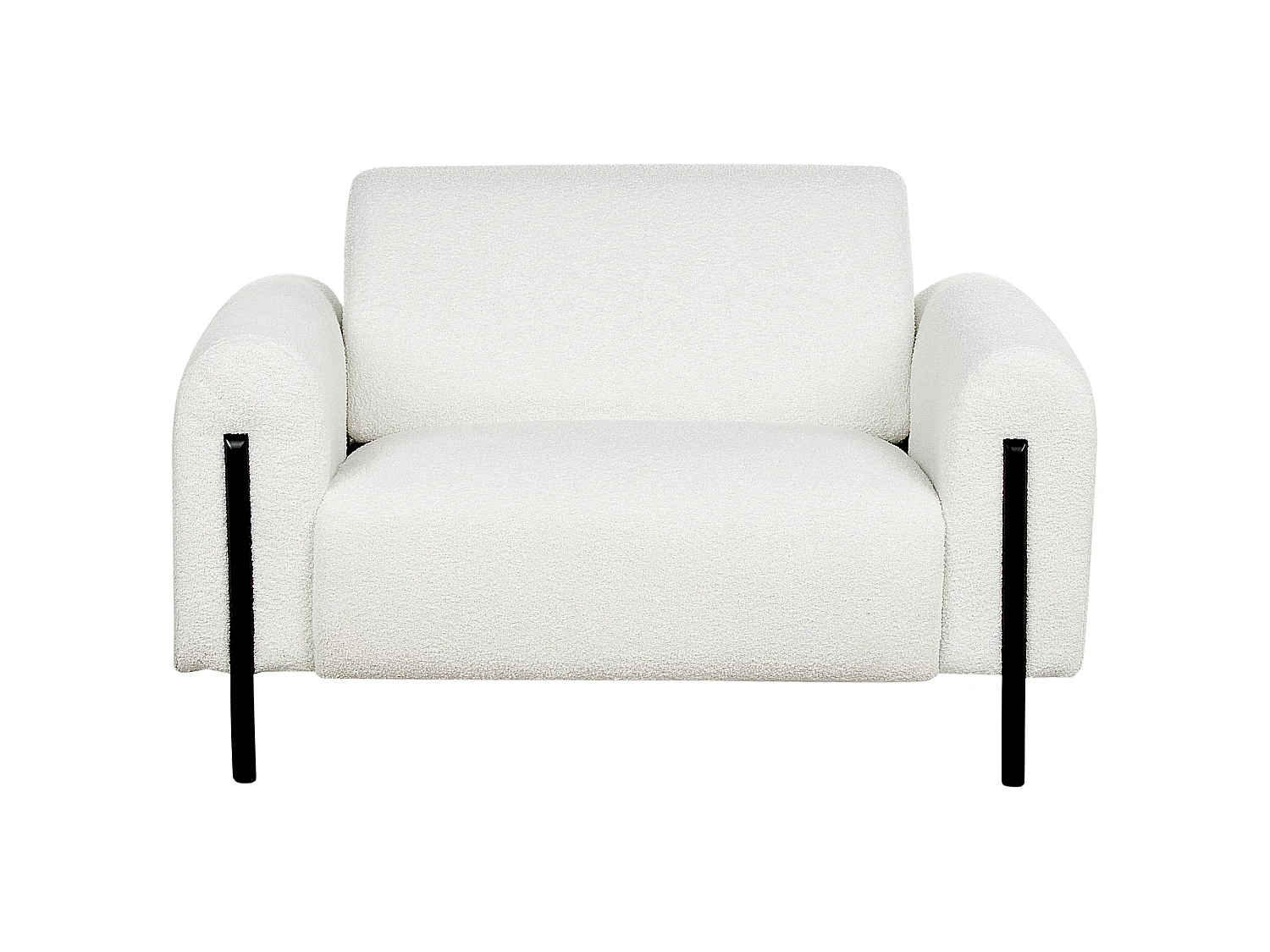 Fauteuil ASKIM Bouclé Blanc