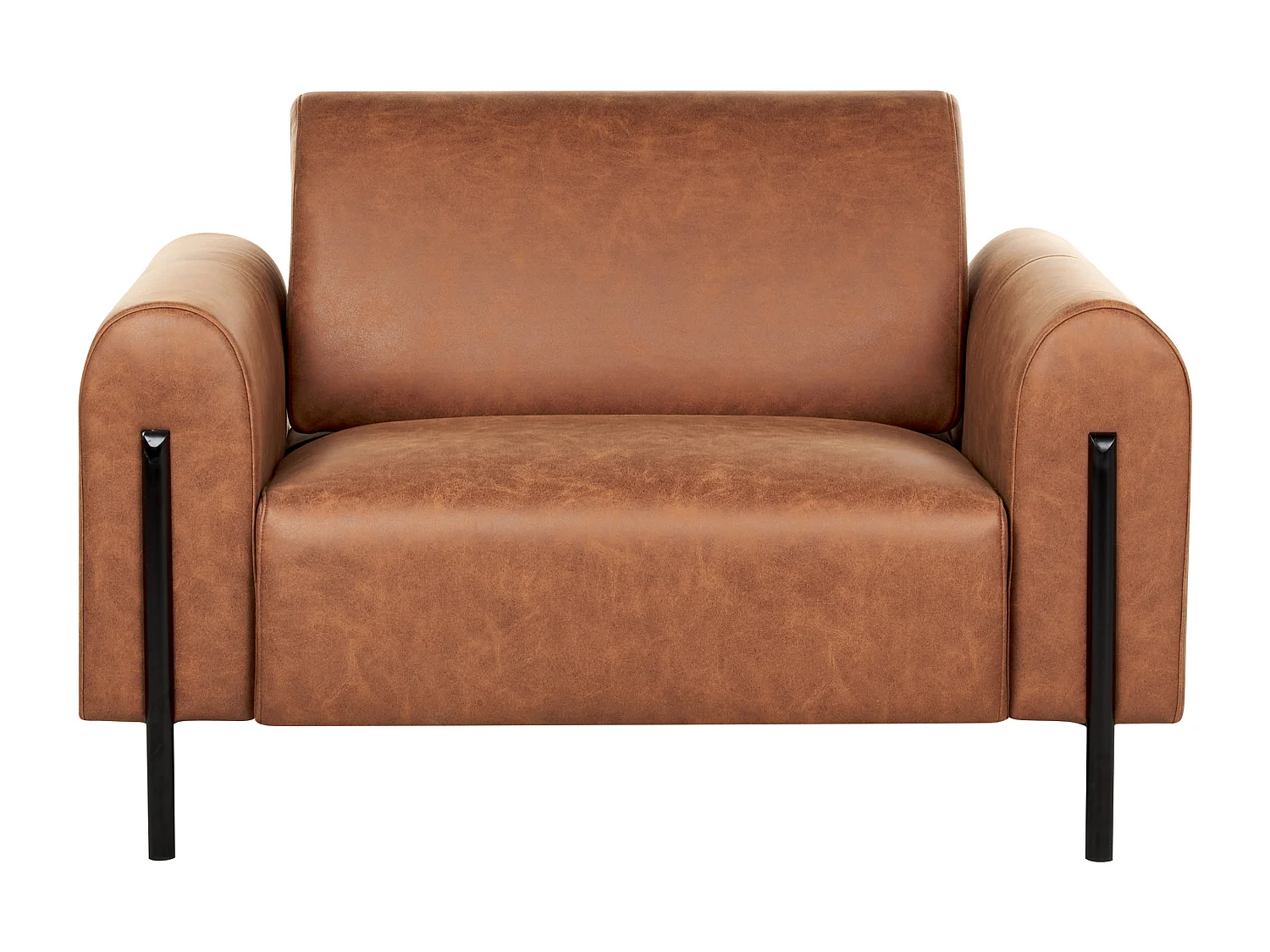 Fauteuil ASKIM Tissu Marron doré