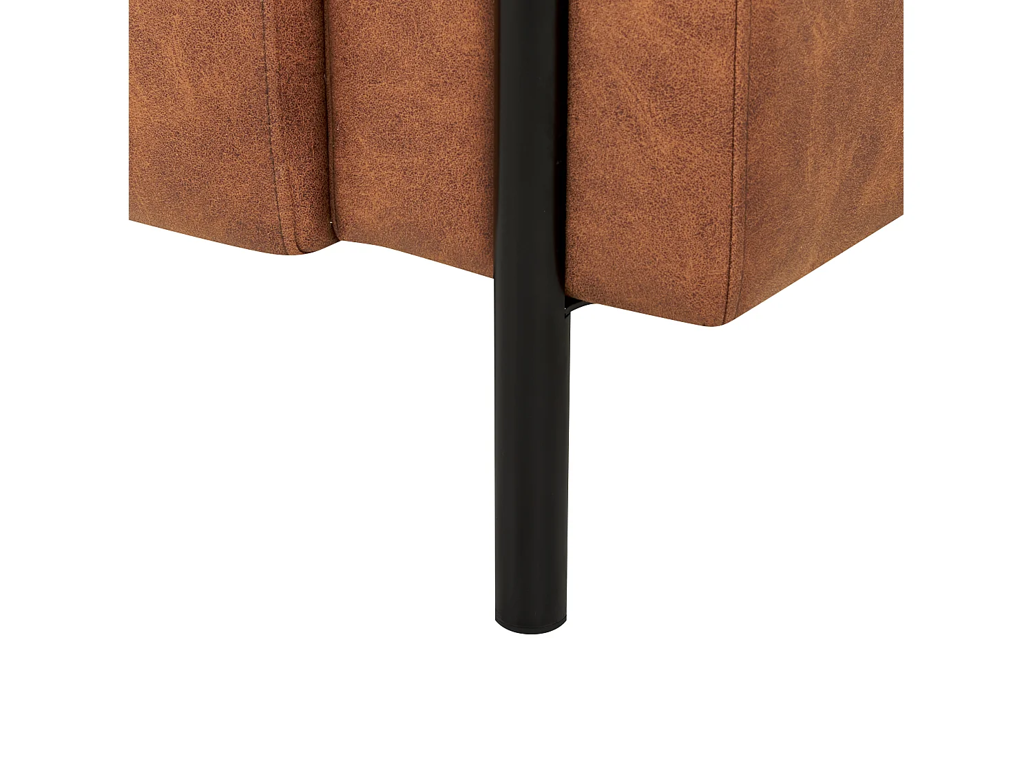 Fauteuil ASKIM Tissu Marron doré