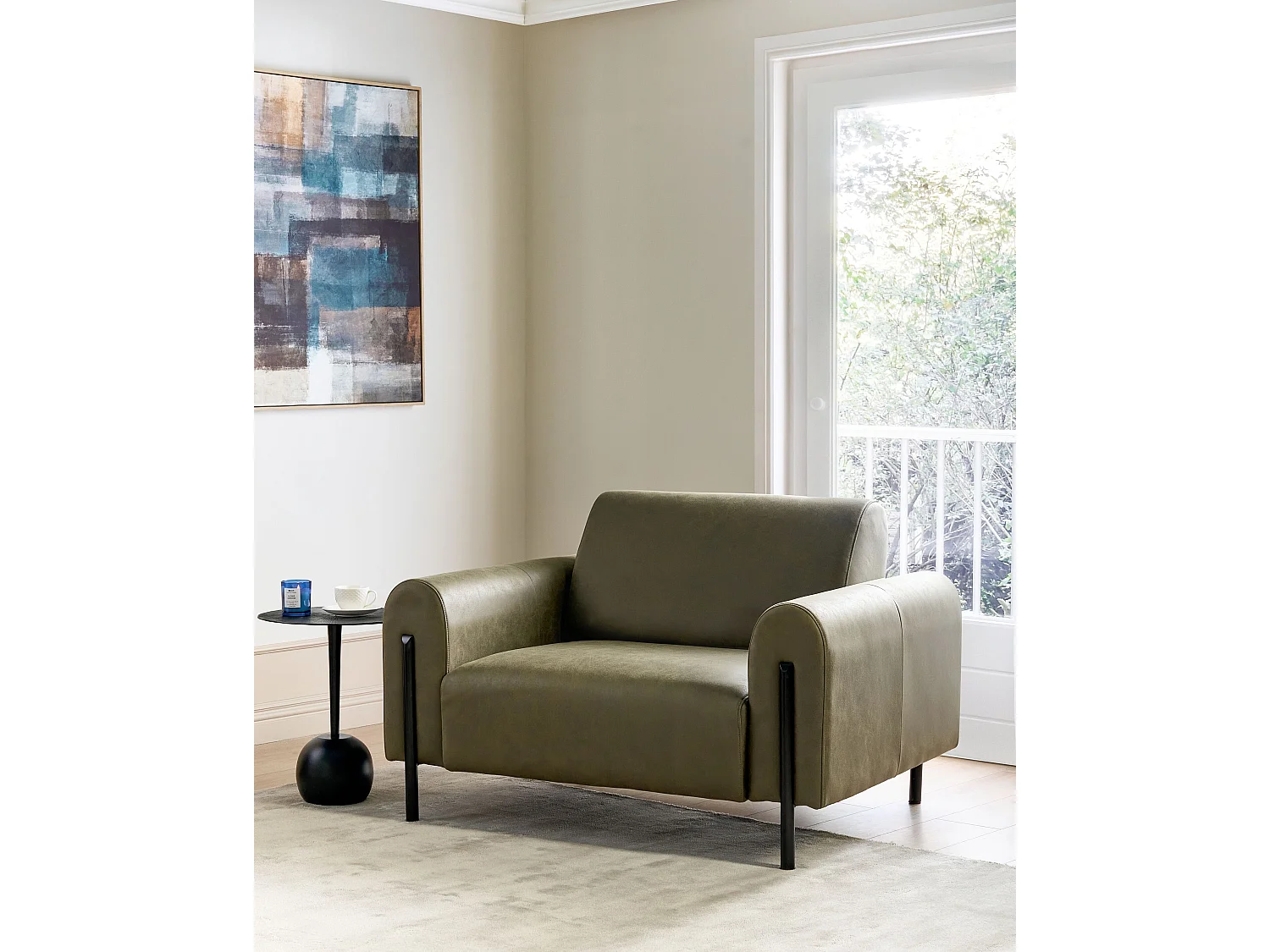 Fauteuil ASKIM Stof Donkergroen