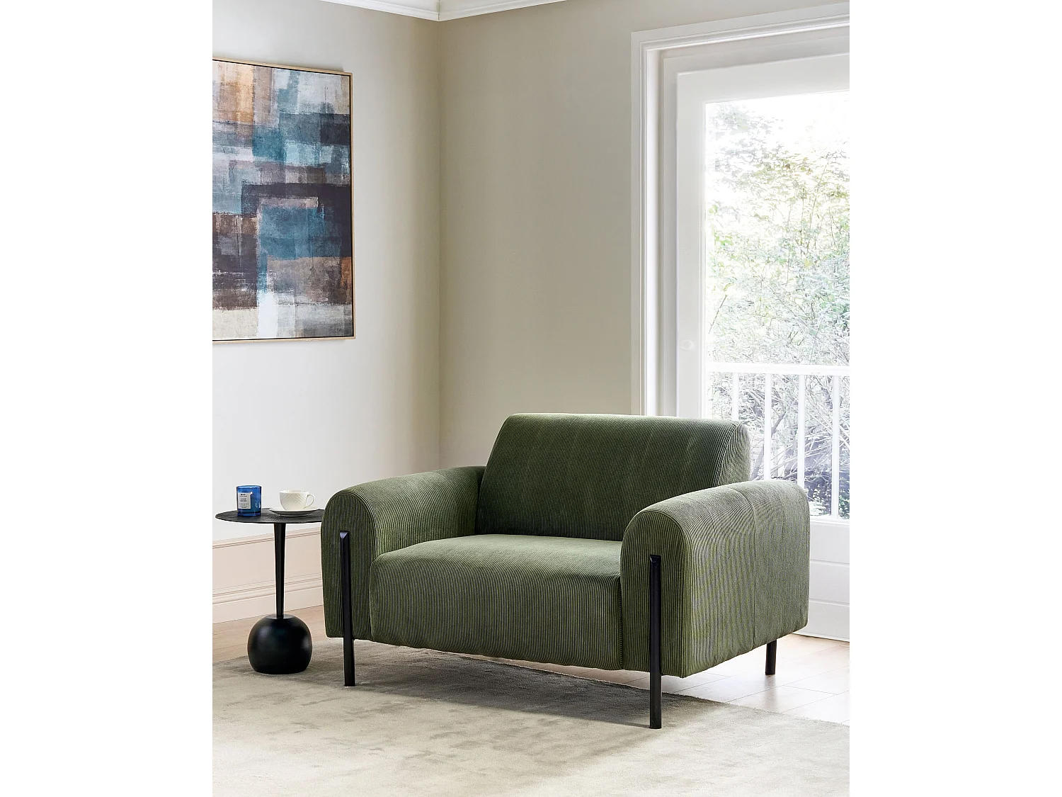 Poltrona ASKIM Bombazine Verde-oliva