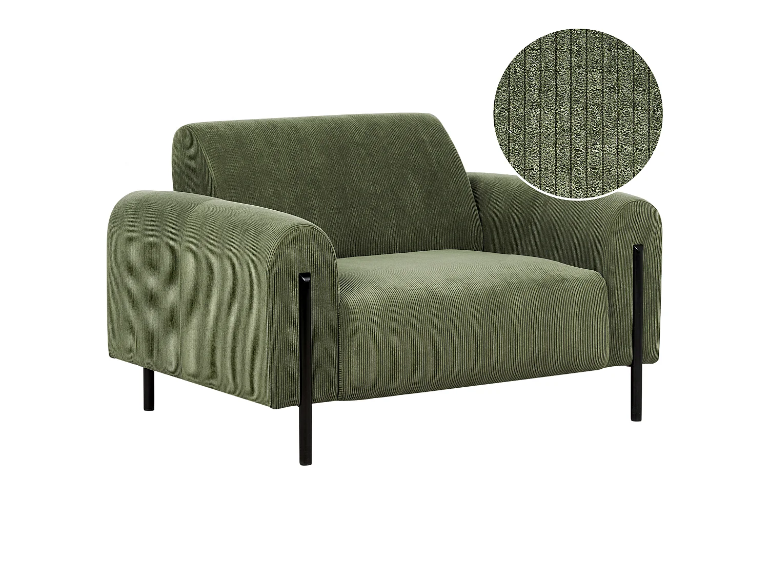 Fauteuil ASKIM Corduroy Olijfgroen