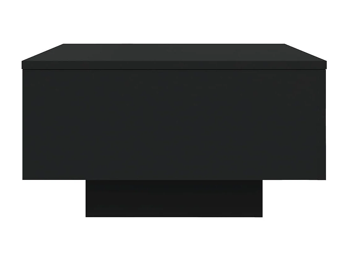 Table basse avec lumières LED noir 55x55x31 cm