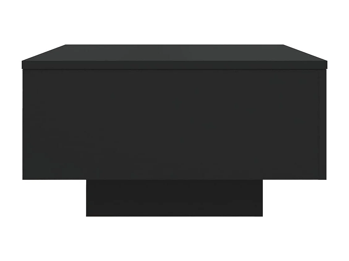 Table basse avec lumières LED noir 55x55x31 cm