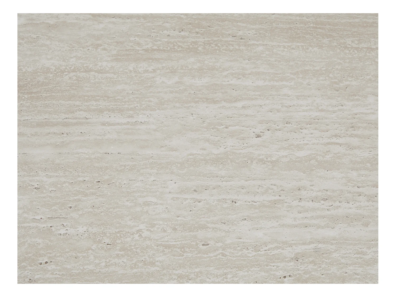 Tavolino in MDF Effetto travertino Beige e Naturale scuro - ALOZYA