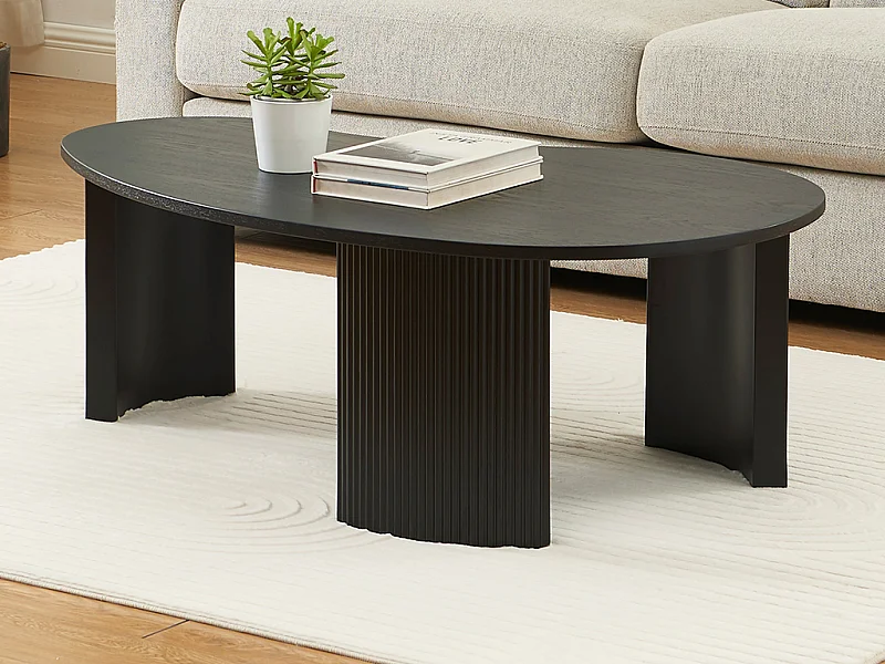 Asketræs sofabord - Sort - ASTRIDYA