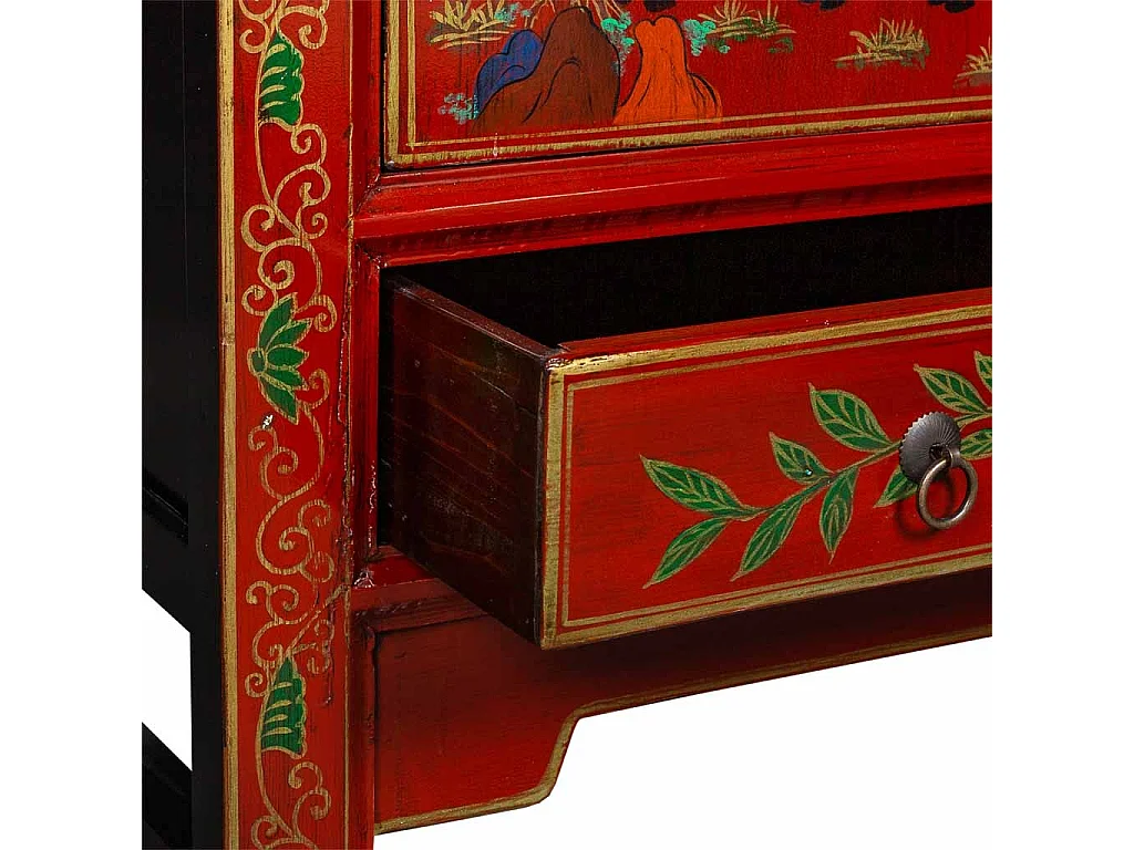 Armoire en bois rouge 80x38,5x174,5h