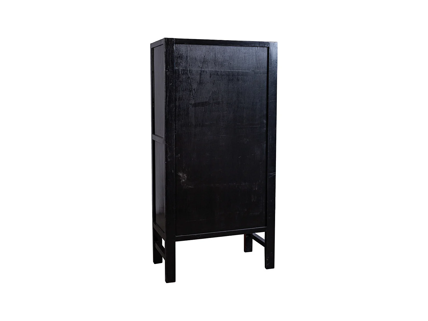 Roter Holzschrank 80x38,5x174,5h cm