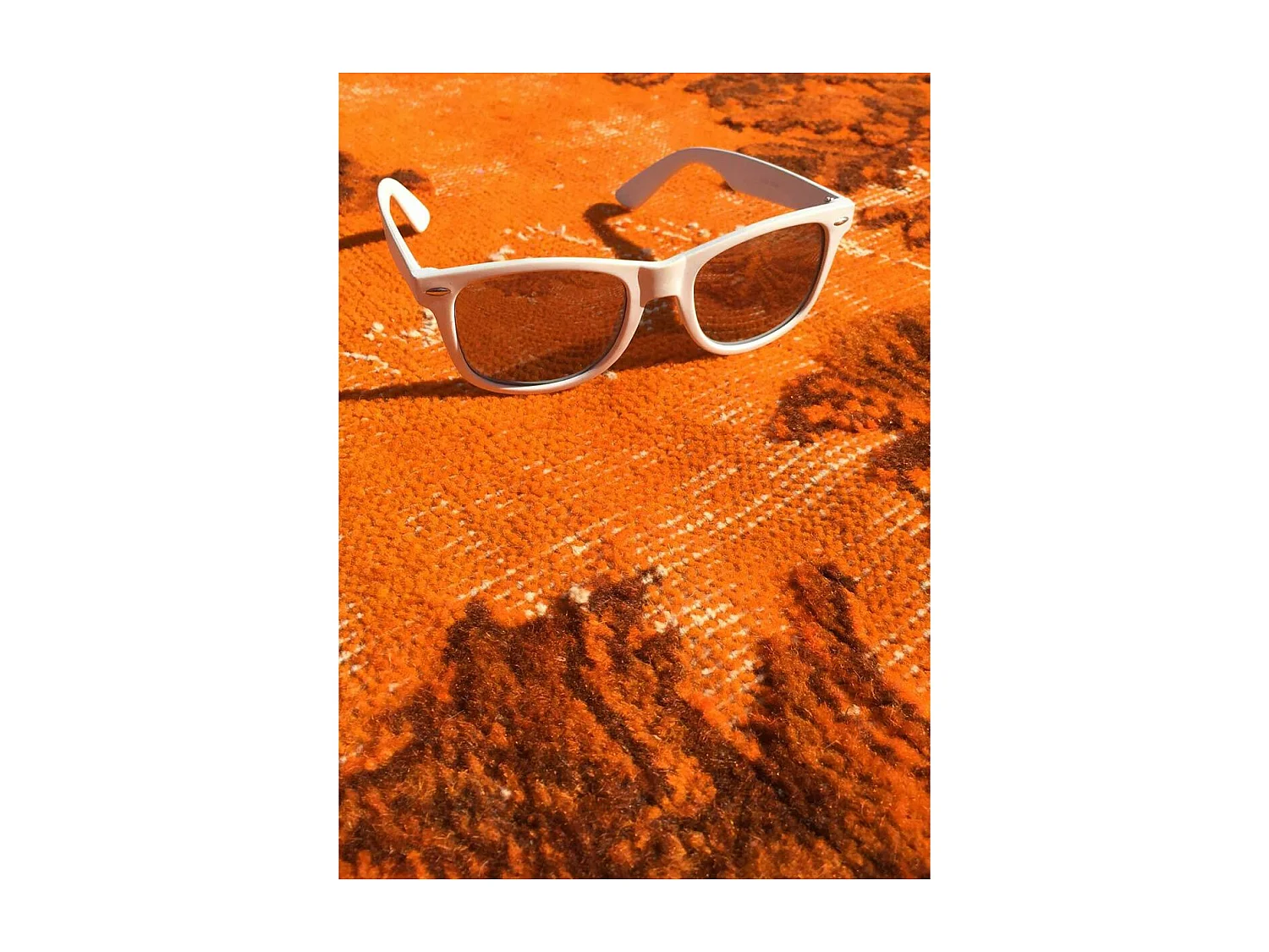 Tapis d''orient OYMALI 160x276 noué main en laine orange '