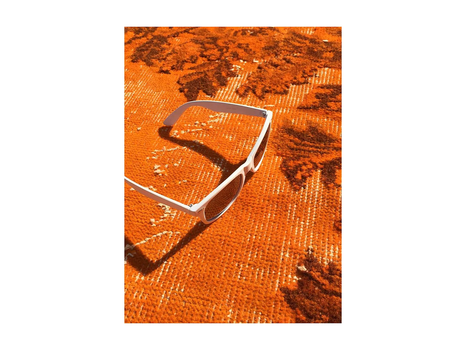 Tapis d''orient OYMALI 160x276 noué main en laine orange '