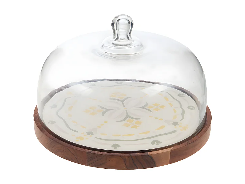 Plat rond avec cloche Léane 30 cm