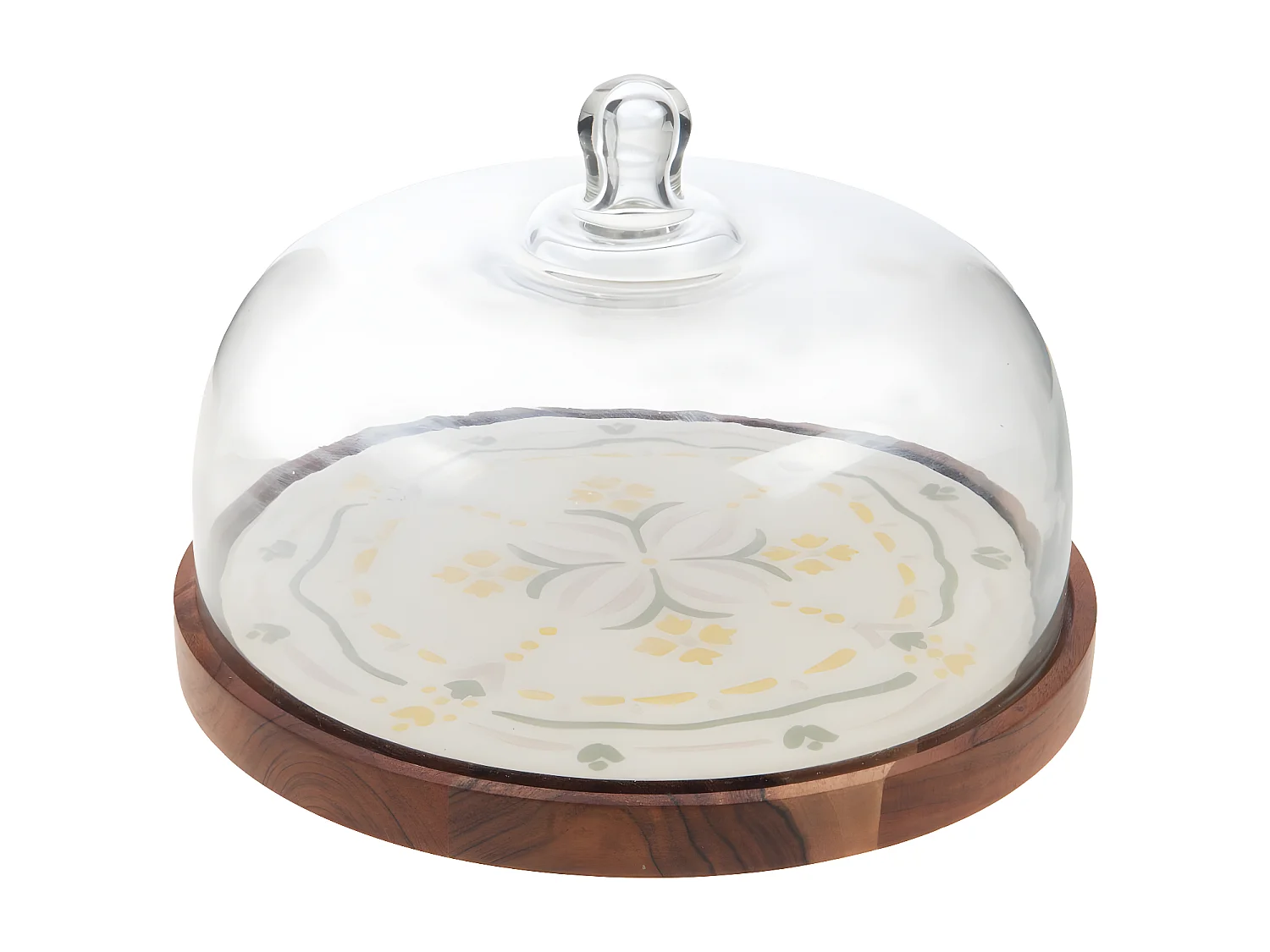 Plat rond avec cloche Léane 30 cm