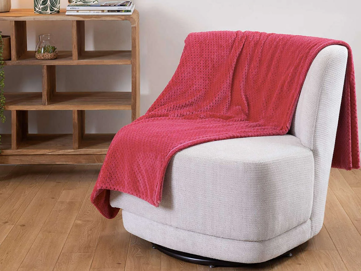 Plaid Damier Fushia 130x170 cm