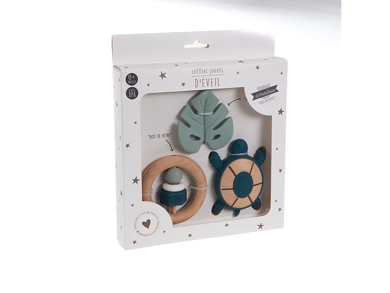 Coffret 3 jouets éveil tortue