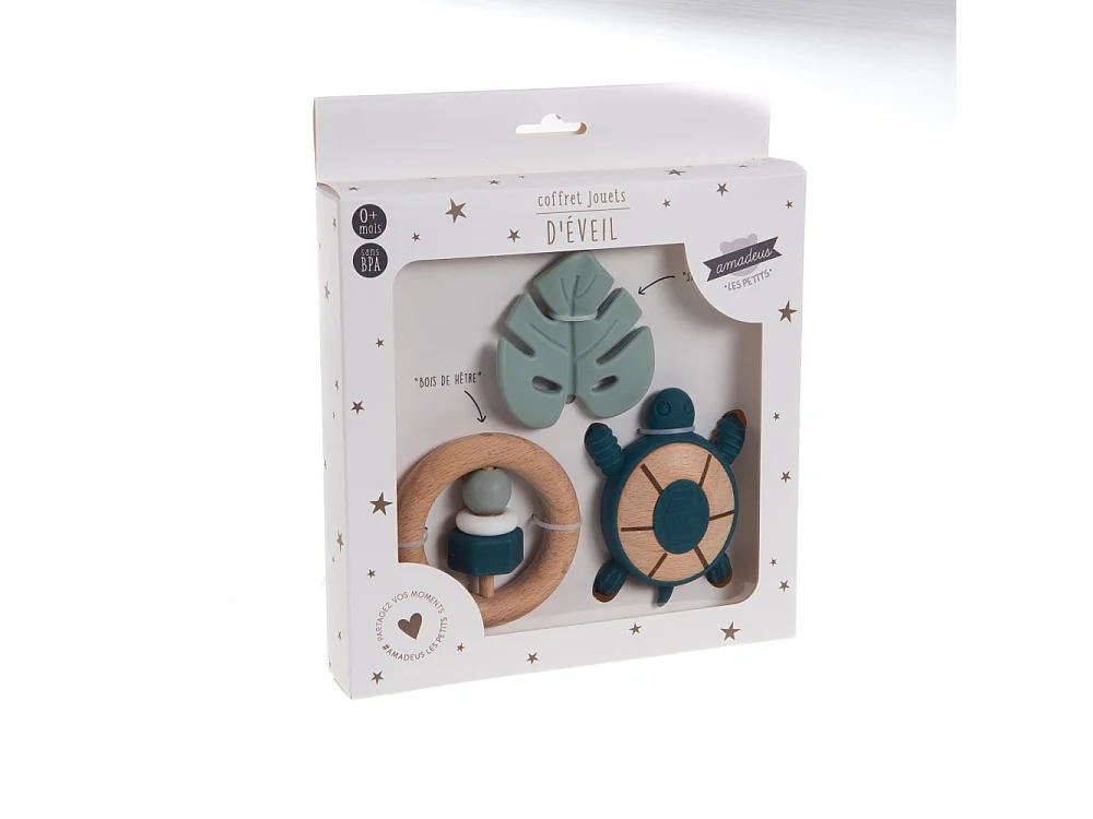 Coffret 3 jouets éveil tortue