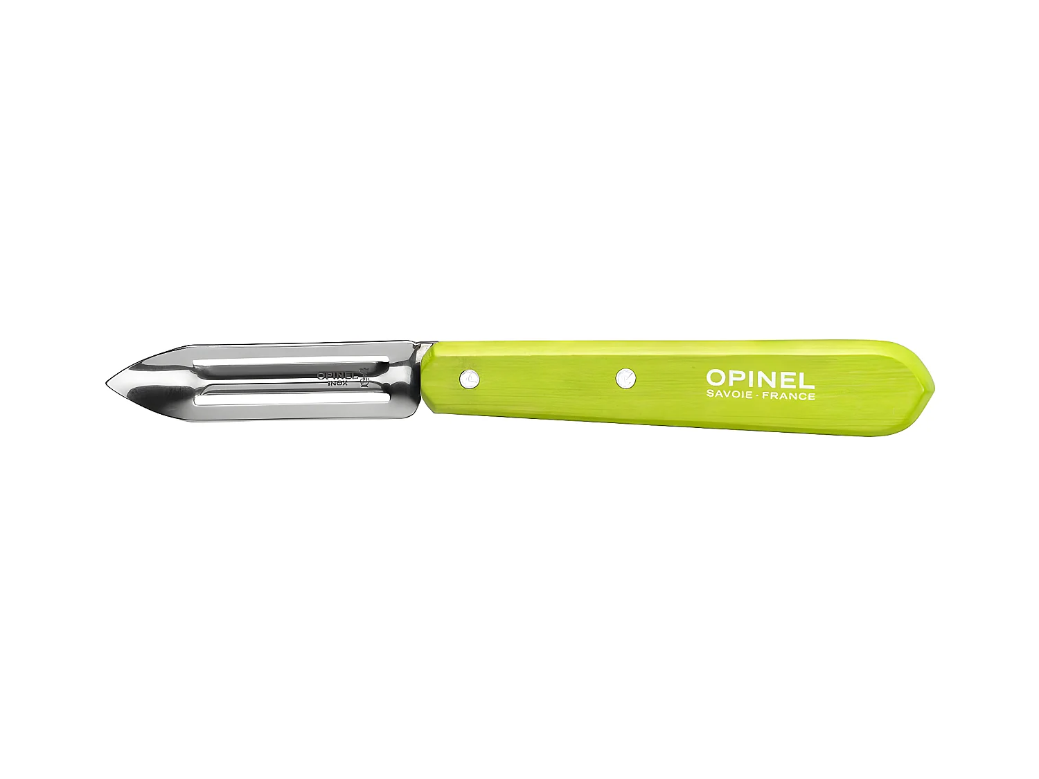 Eplucheur N°115 Inox pour Droitiers et Gauchers - Lame 6cm - Vert