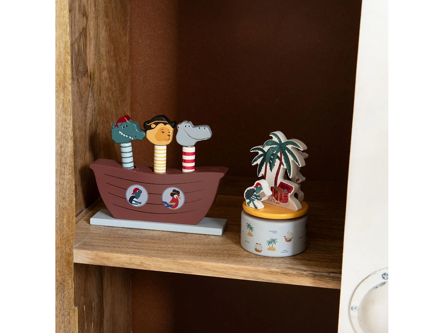 Jogo saltitante marrom Noé 14x4x16 cm