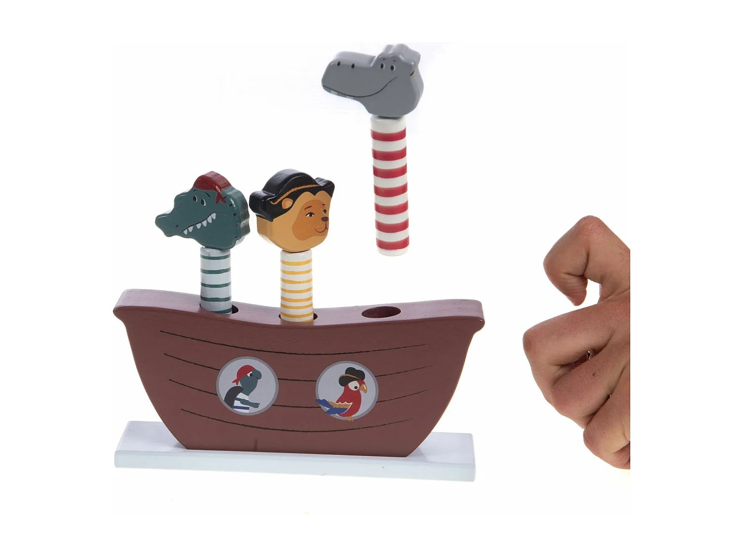 Jogo saltitante marrom Noé 14x4x16 cm