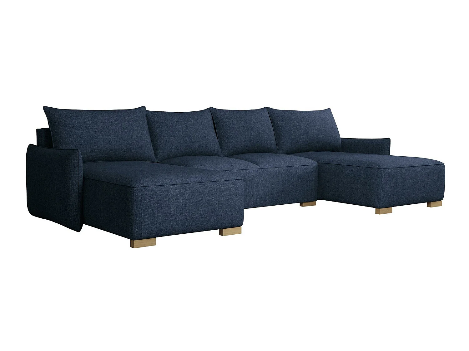 Sofá rinconero Columbus 218, Azul, Función de descanso, Almacenaje