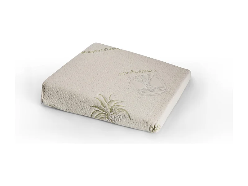 Assento em cunha - Almofada de espuma viscoelástica branca