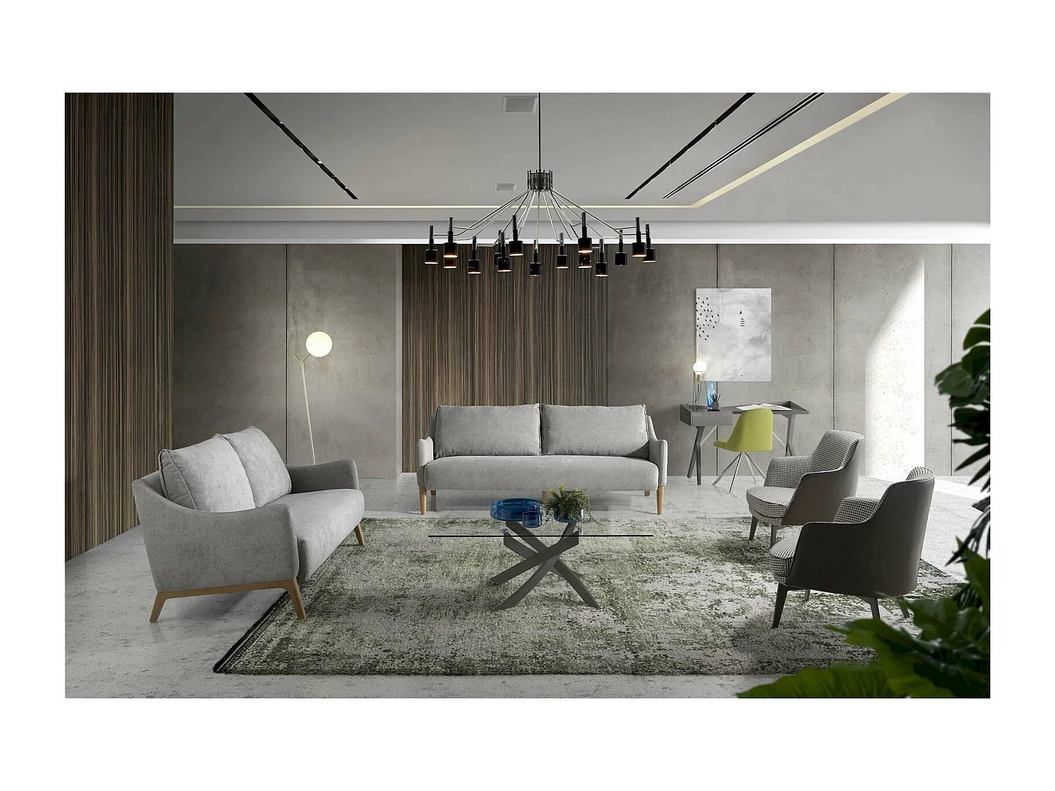 Fauteuil rembourré structure acier inoxydable peint époxy