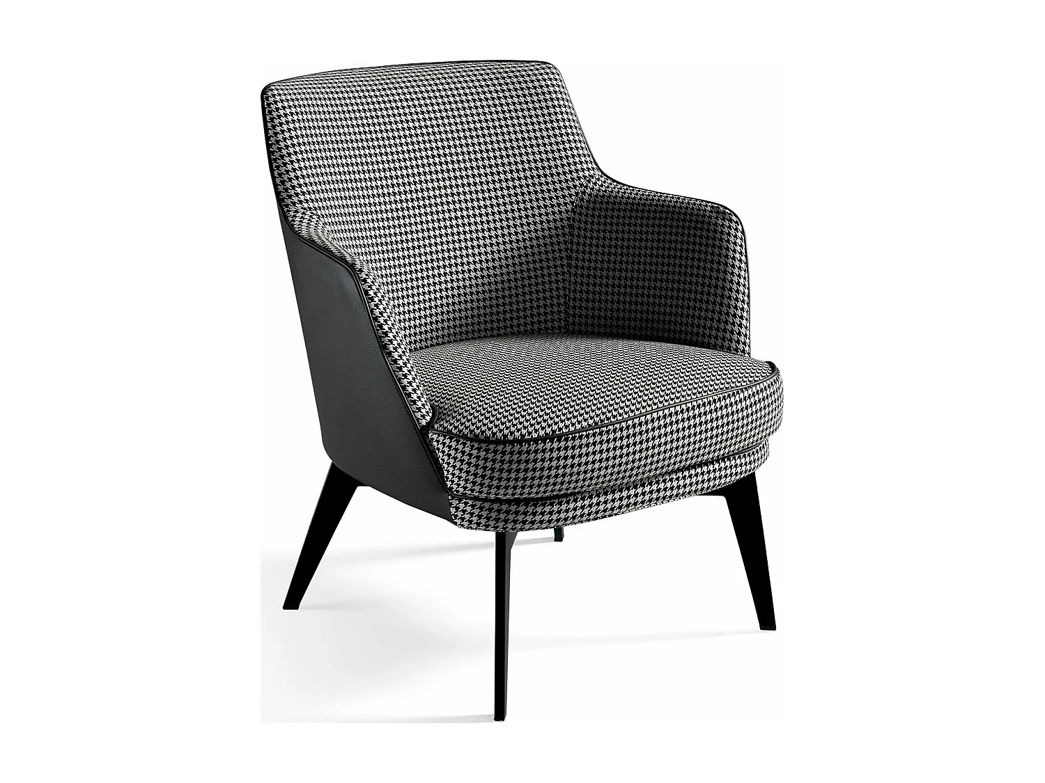 Fauteuil rembourré structure acier inoxydable peint époxy