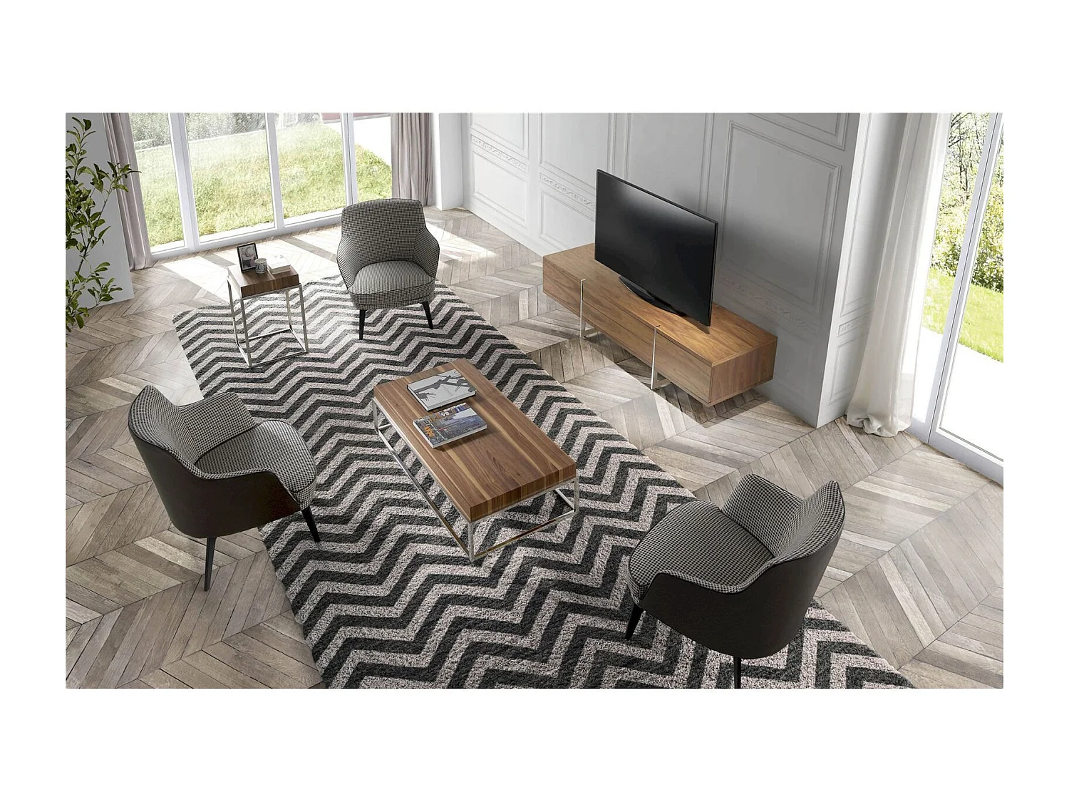 Fauteuil rembourré structure acier inoxydable peint époxy