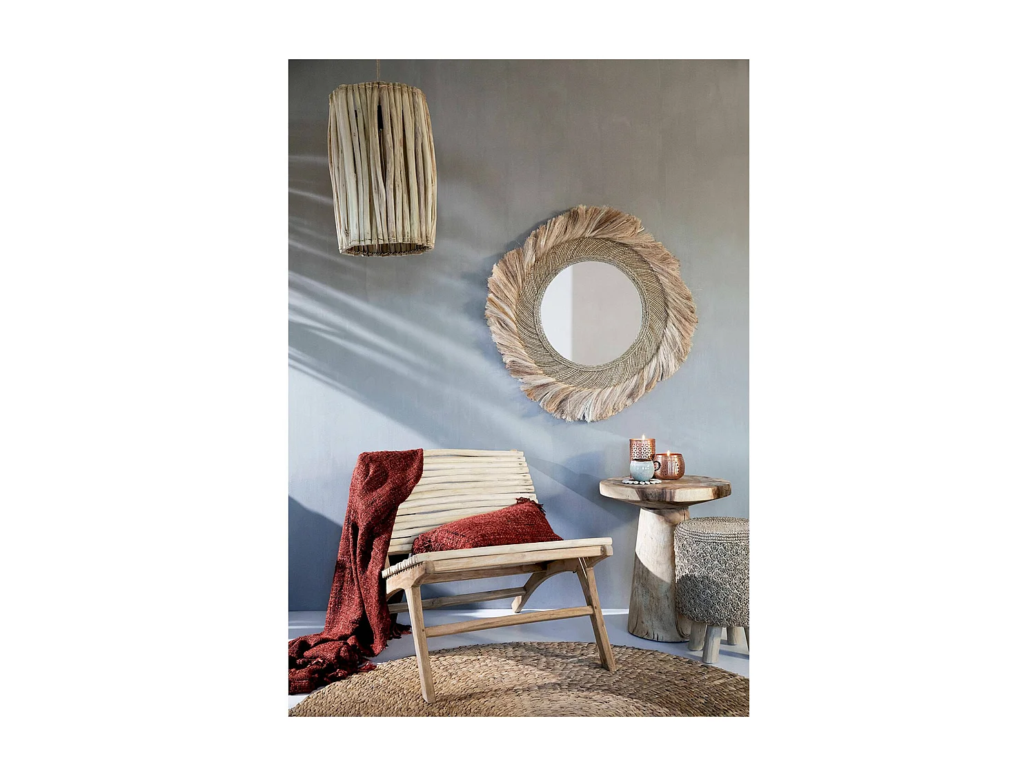 Fauteuil insulaire élégant en bois