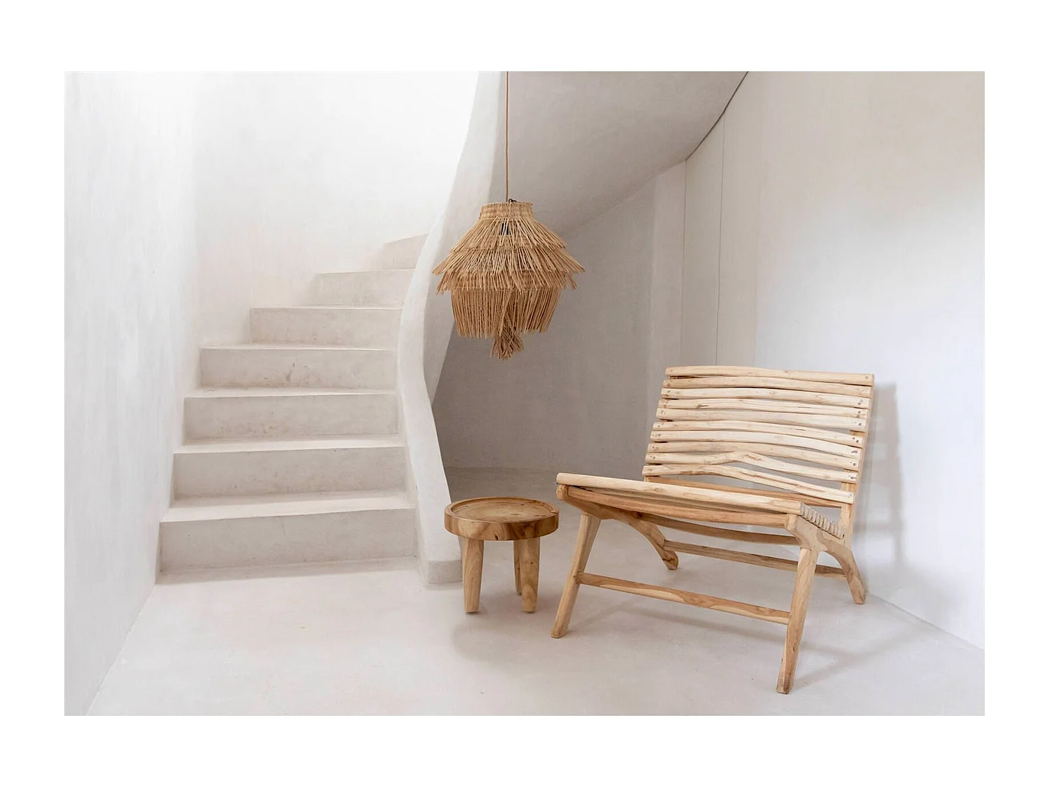 Fauteuil insulaire élégant en bois