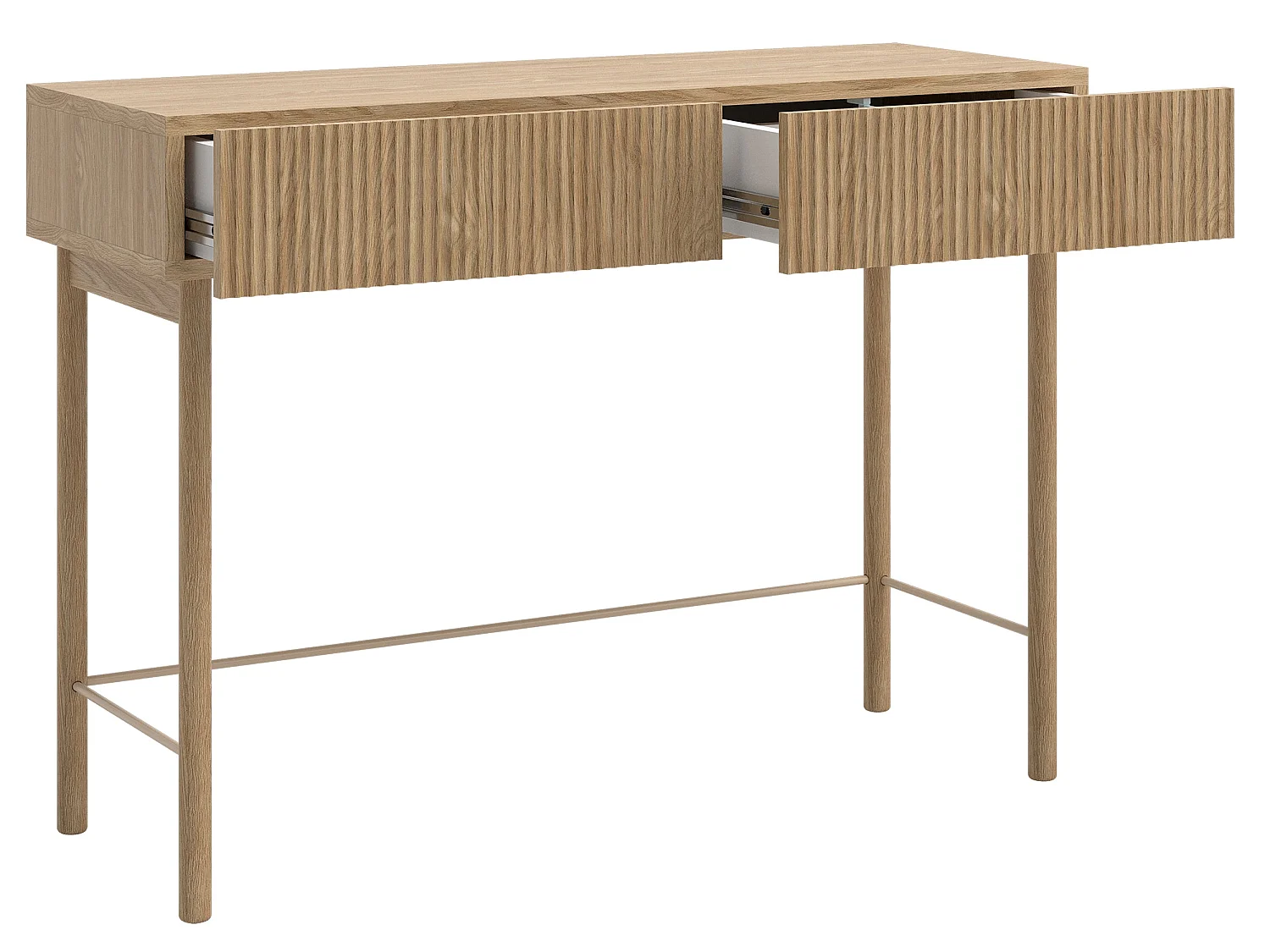 Schminktisch - 100 cm - Eichenholzoptik - NOLIE