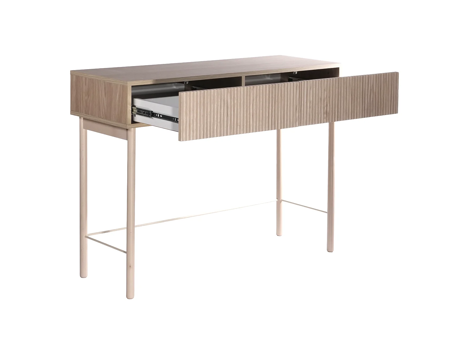 Kaptafel met lade - staand - 110 cm - geolied eikenhoutkleur - NOLIE