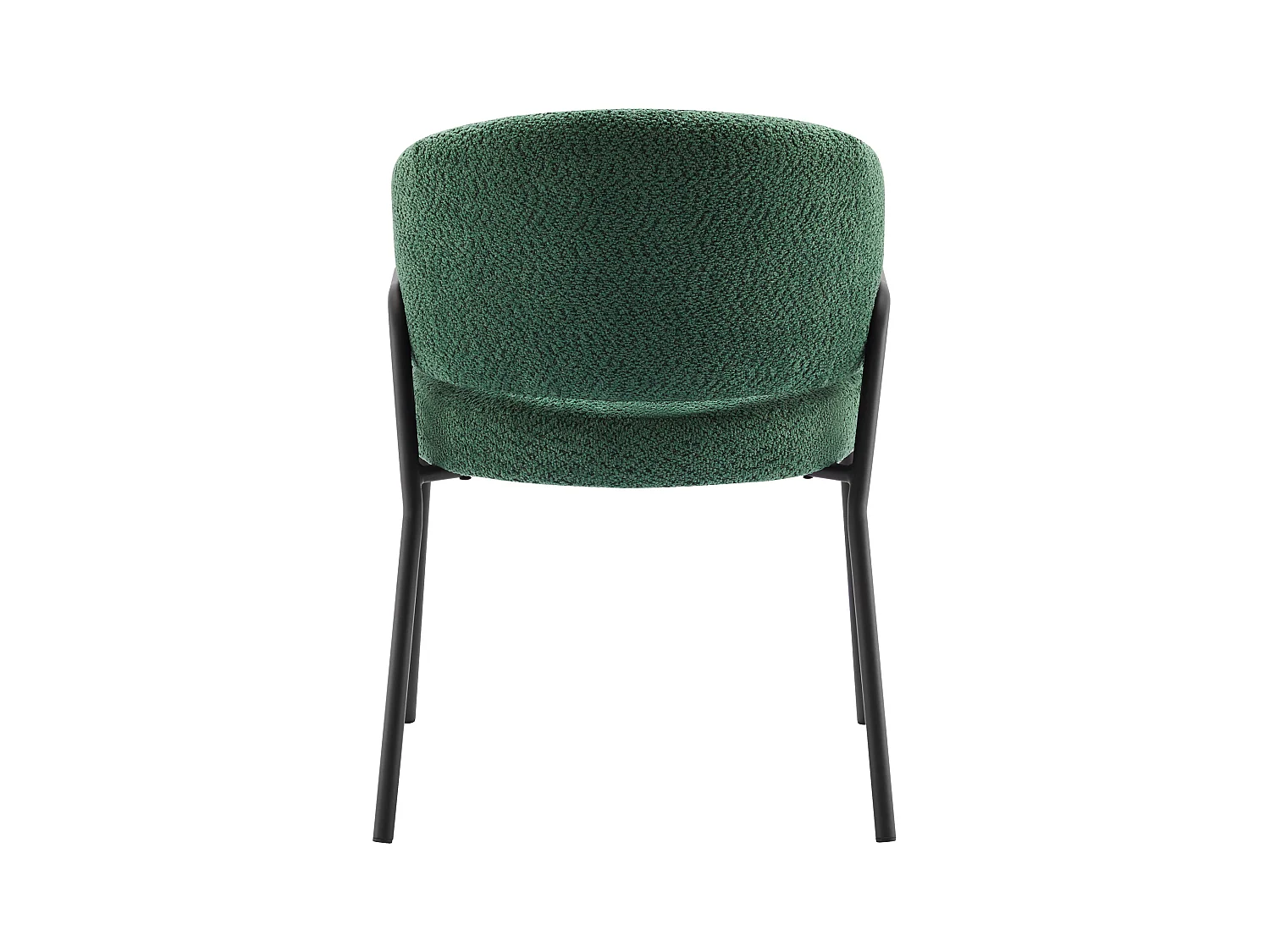 Lot de 4 Chaises, Chaises de salle à manger, Chaises de maquillage - Velours et métal - Vert foncé - BLITZ