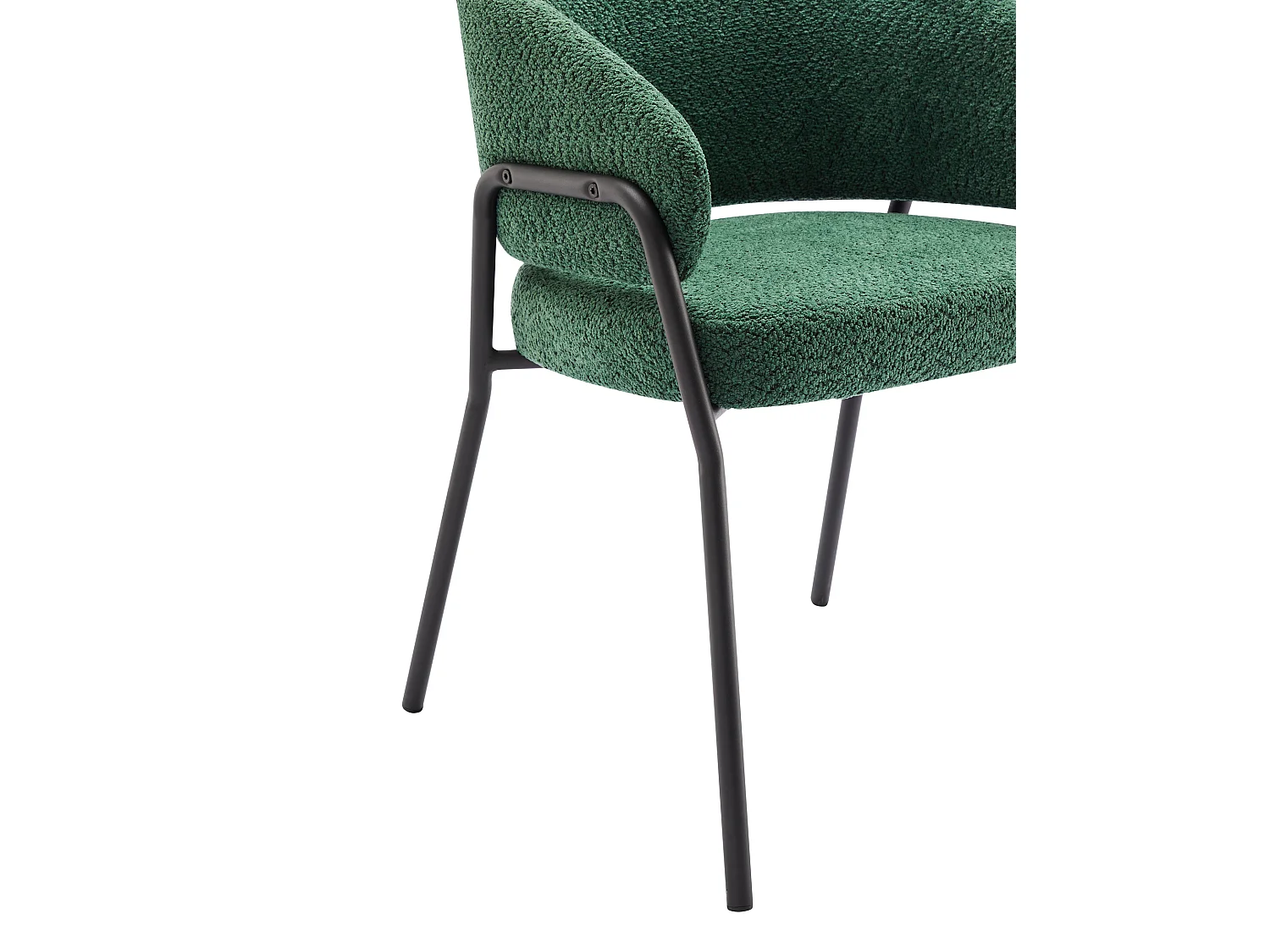 Chaise, Chaise de salle à manger, Chaises de maquillage - Velours et métal - Vert foncé - BLITZ