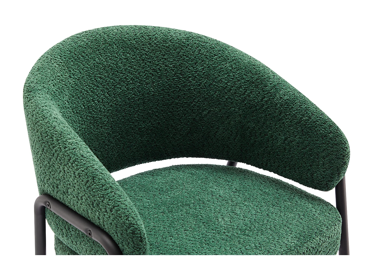 Chaise, Chaise de salle à manger, Chaises de maquillage - Velours et métal - Vert foncé - BLITZ