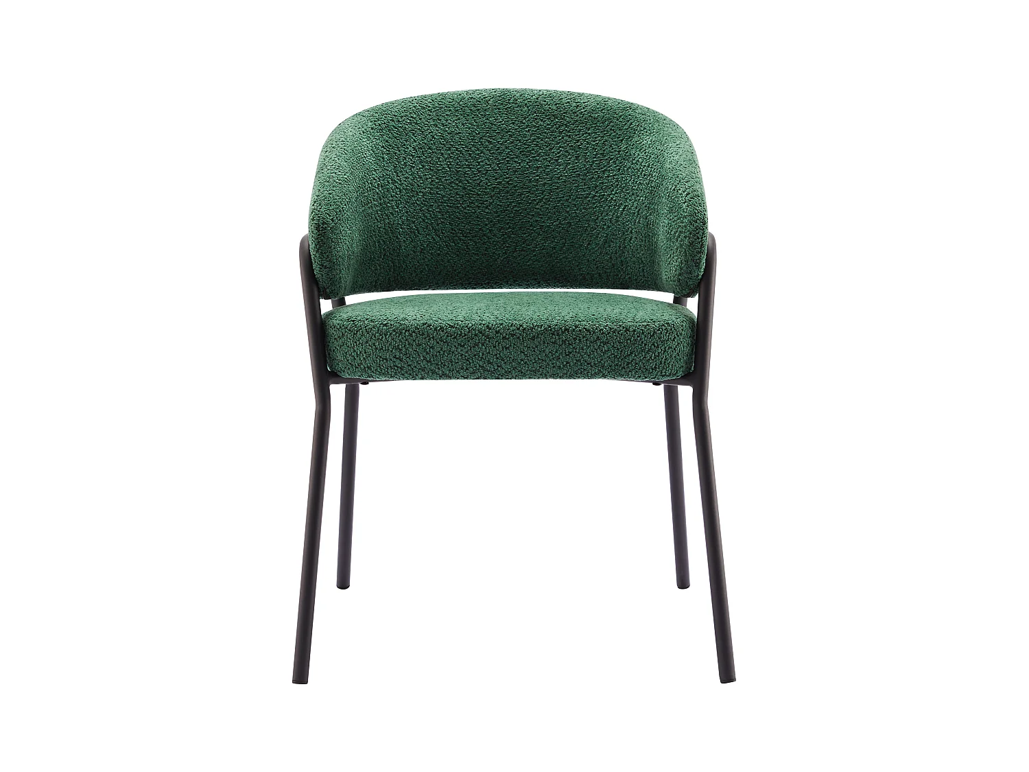 Lot de 2 Chaises, Chaises de salle à manger, Chaises de maquillage - Velours et métal - Vert foncé - BLITZ