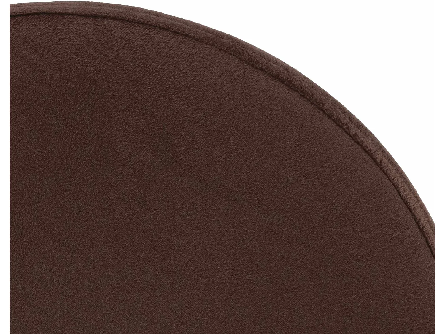 Lot de 2  Tabouret de bar - Velours & Métal blanc mat - Marron - Ponte