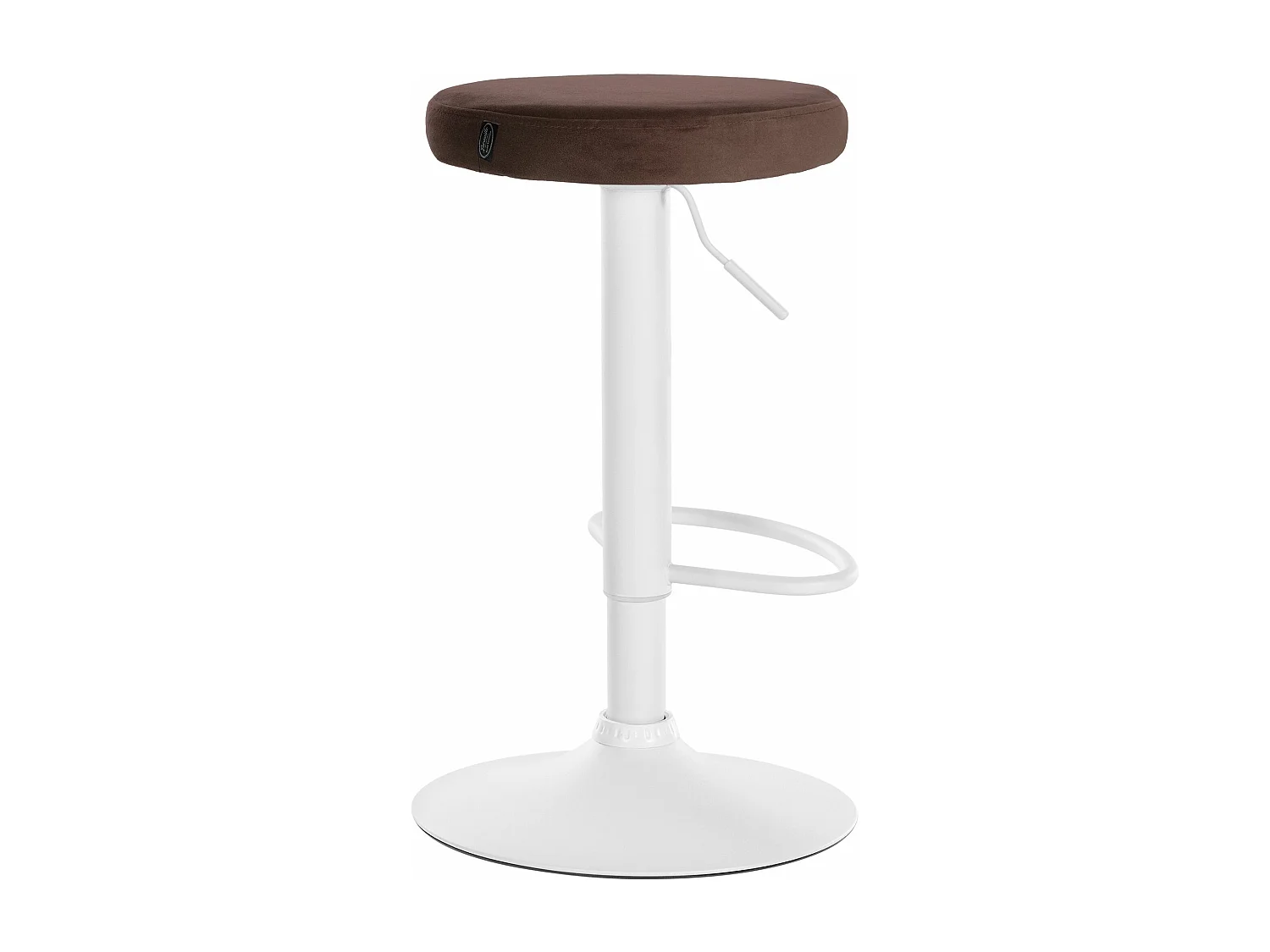 Tabouret de bar - Velours & Blanc - Marron - Ponte