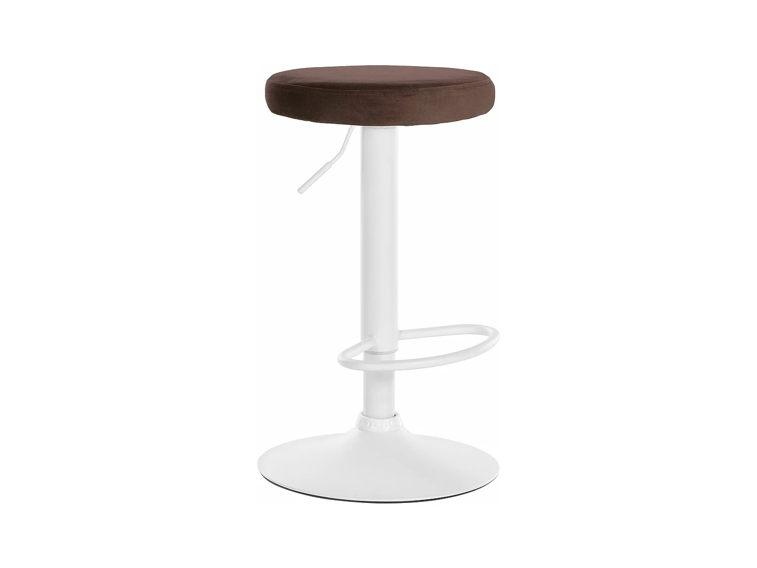 Tabouret de bar - Velours & Blanc - Marron - Ponte