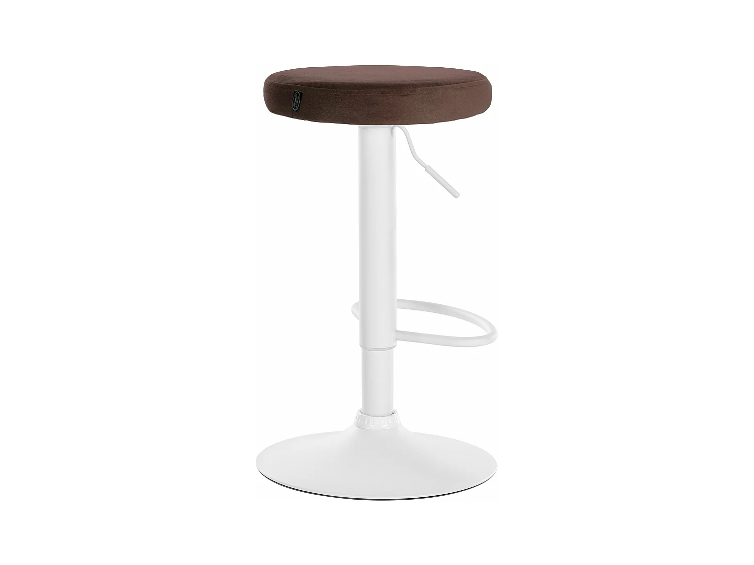Tabouret de bar - Velours & Blanc - Marron - Ponte